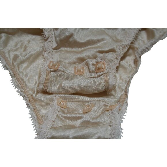 VTG Kayser Lingerie Size 36 Beige Lace Bodysuit Made in USA Romantic Glam Teddy - Picture 5 of 7